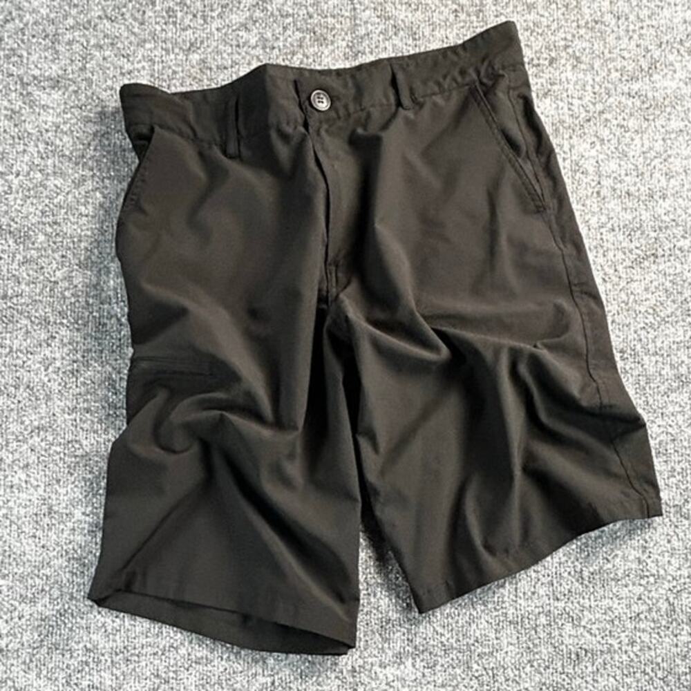 Ocean Pacific Mens Size 32 Black 4-Way Stretch Bermuda Performance Shorts